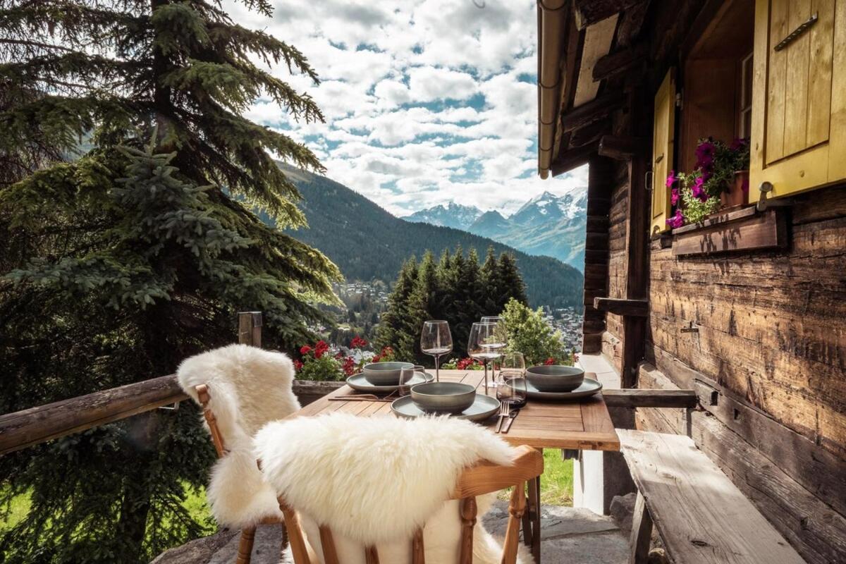 Cosy Chalet With Panoramic Views In Verbier Guest House Exterior foto